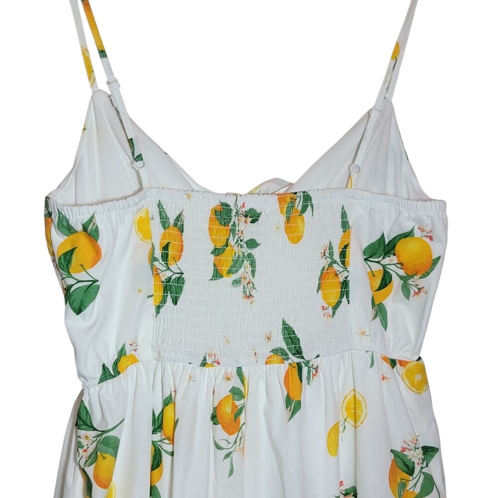 Mi Ami Francesca's Giana Orange Fruit Print White Maxi Dress Boho Chic Summer M - Picture 9 of 16